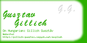 gusztav gillich business card
