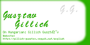 gusztav gillich business card